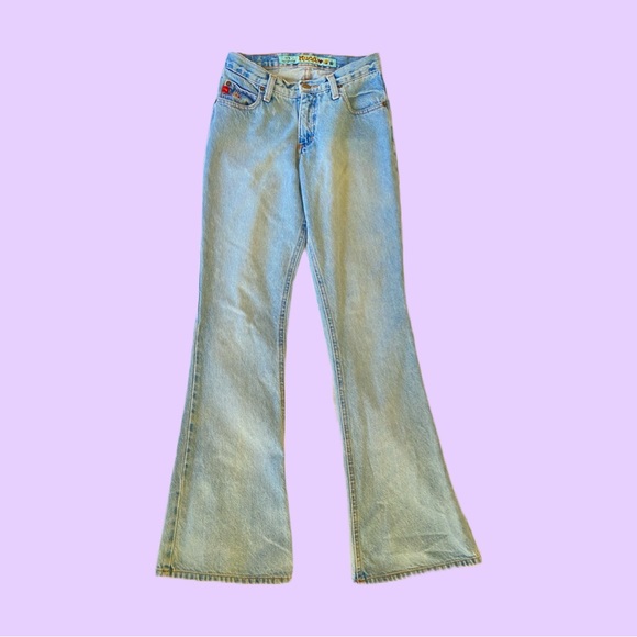 Vintage 90s / Y2K Mudd Flare Light Wash Denim Jeans 🔥 - Picture 5 of 6